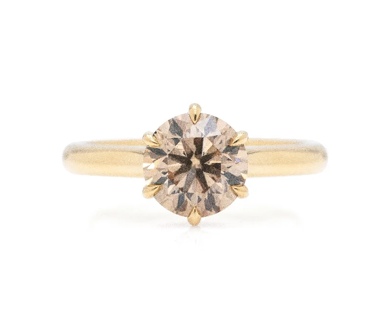 1.90-Carat Champagne Diamond Solitaire