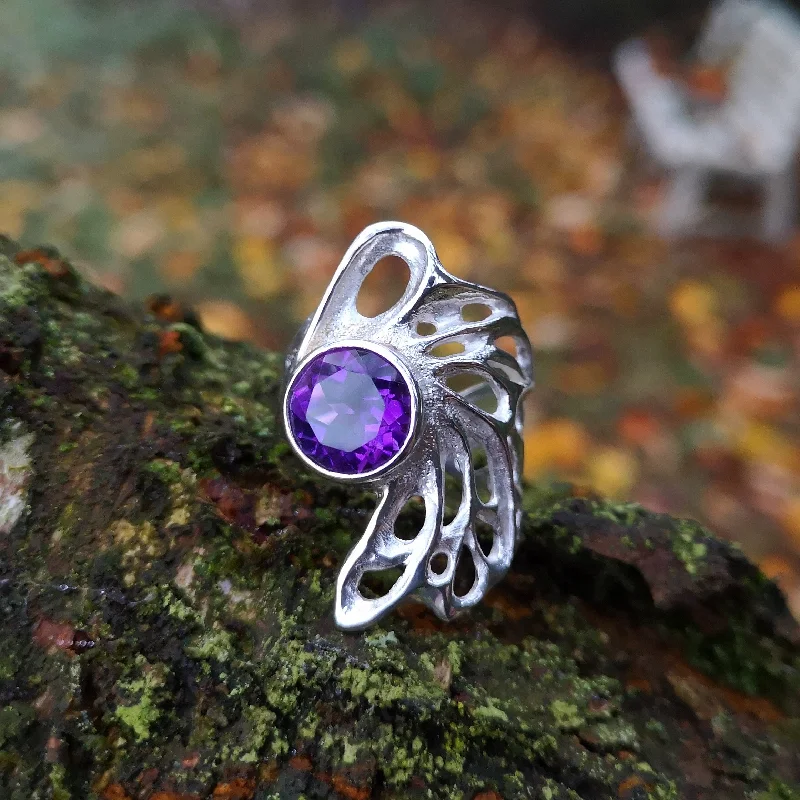 10mm Amethyst Gossamer Ring