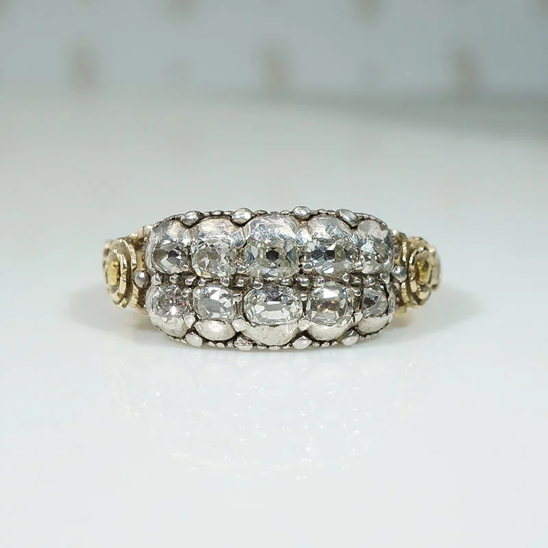 18th Century Double Diamond Hoop Ring