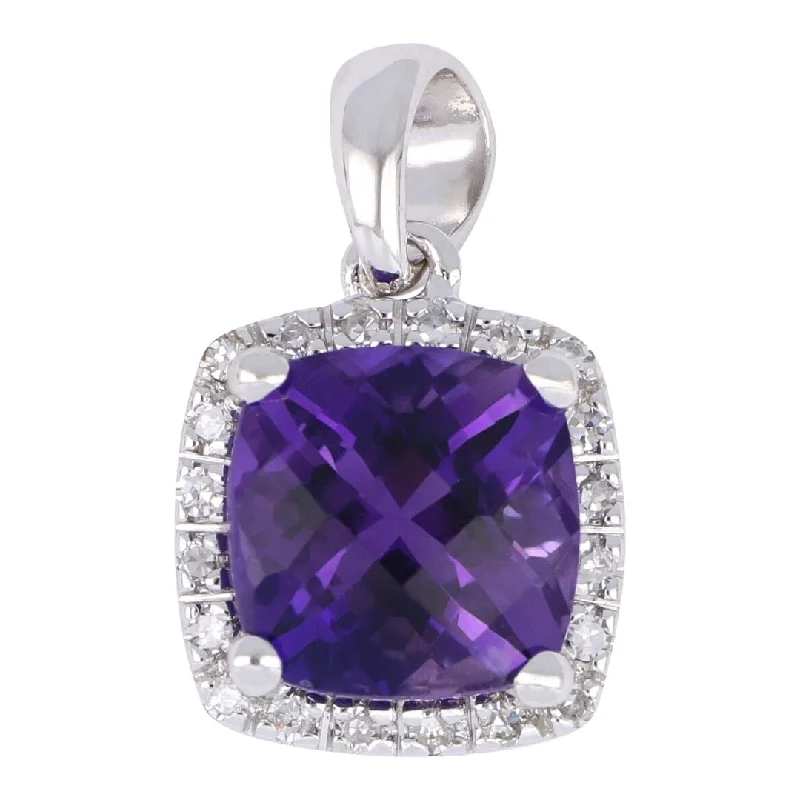 Amethyst Pendant (Amethyst 1.44 cts. White Diamond 0.08 cts.)