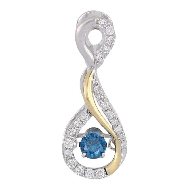 Blue Diamond Pendant (Blue Diamond 0.13 cts. White Diamond 0.12 cts.)