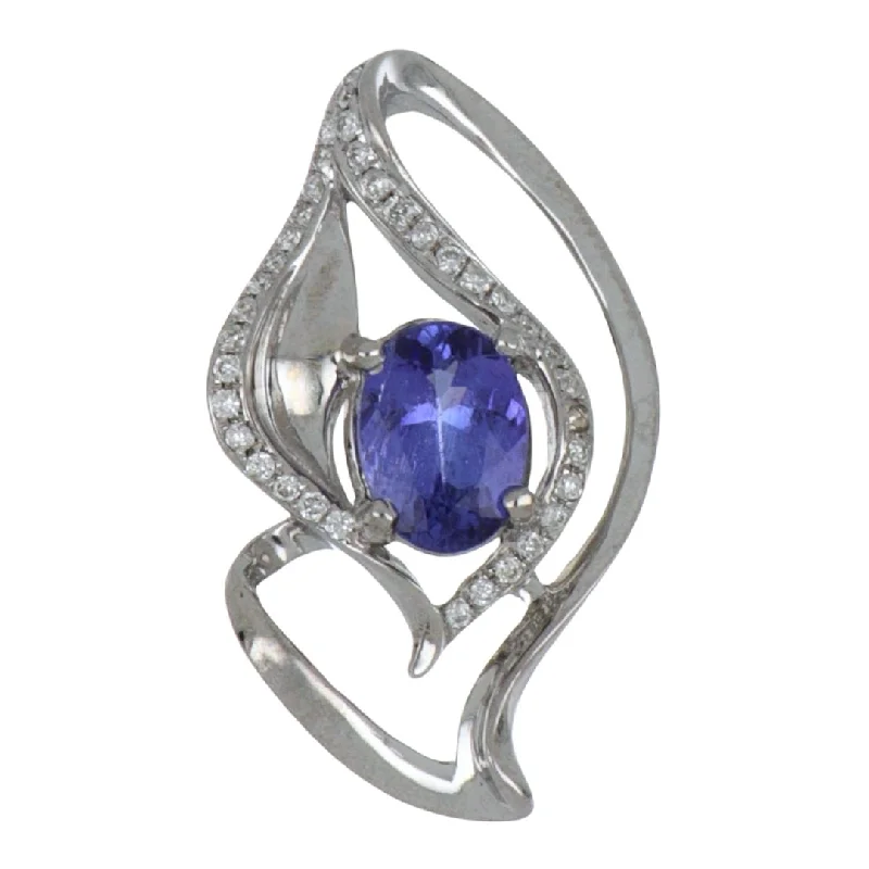 Blue Sapphire Pendant (Blue Sapphire 1.06 cts. White Diamond 0.11 cts.)