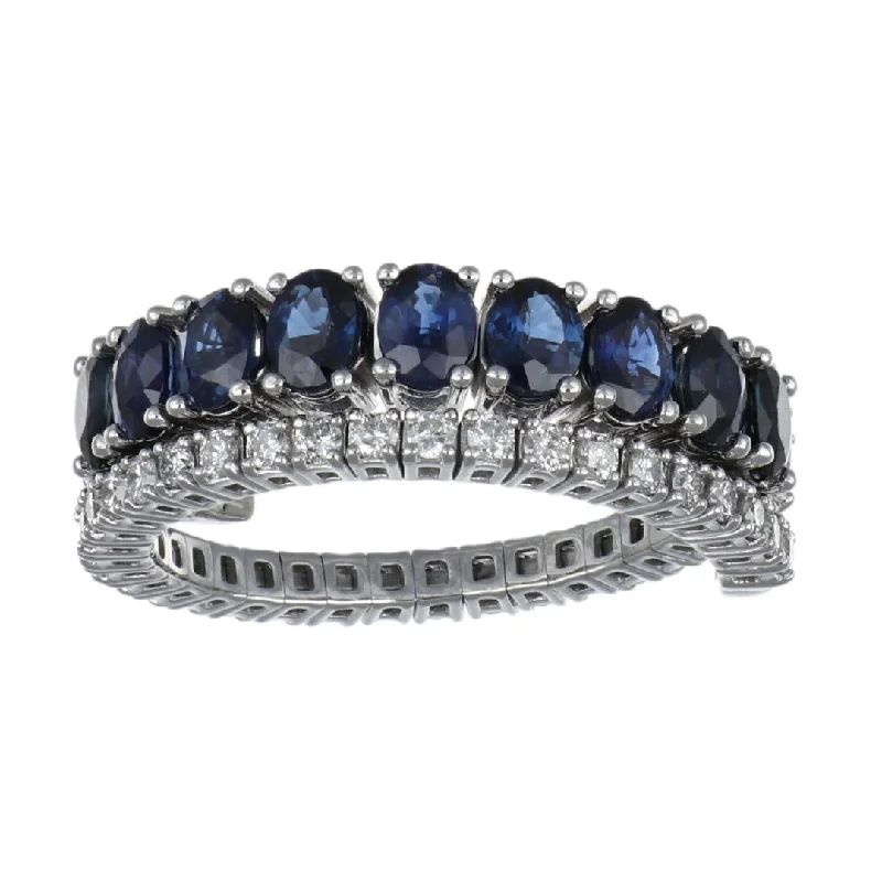 Blue Sapphire Ring (Blue Sapphire 1.97 cts. White Diamond 0.75 cts.)