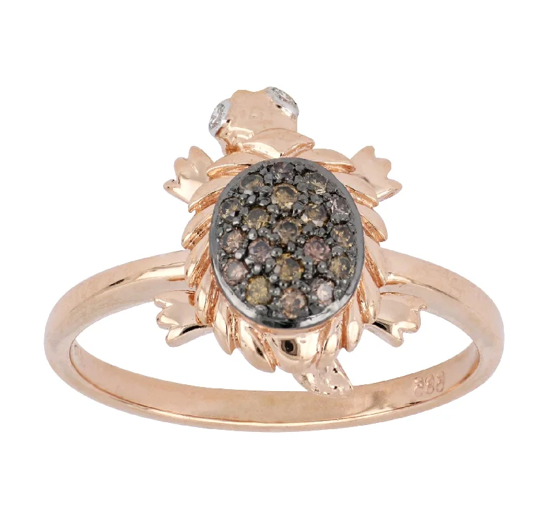 Brown Diamond Ring (Brown Diamond 0.19 cts. White Diamond 0.02 cts.)