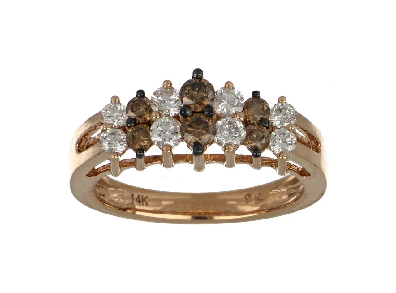 Brown Diamond Ring (Brown Diamond 0.51 cts. White Diamond 0.47 cts.)