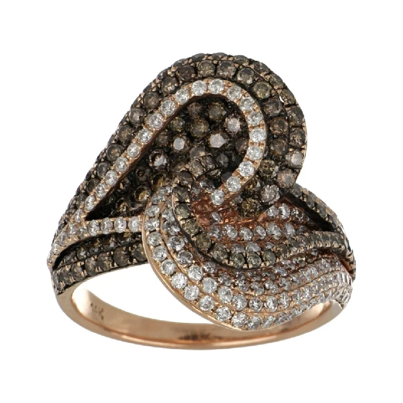 Brown Diamond Ring (Brown Diamond 1.36 cts. White Diamond 1 cts)