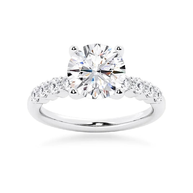 Classic Shared-Prong Round Cut Engagement Ring