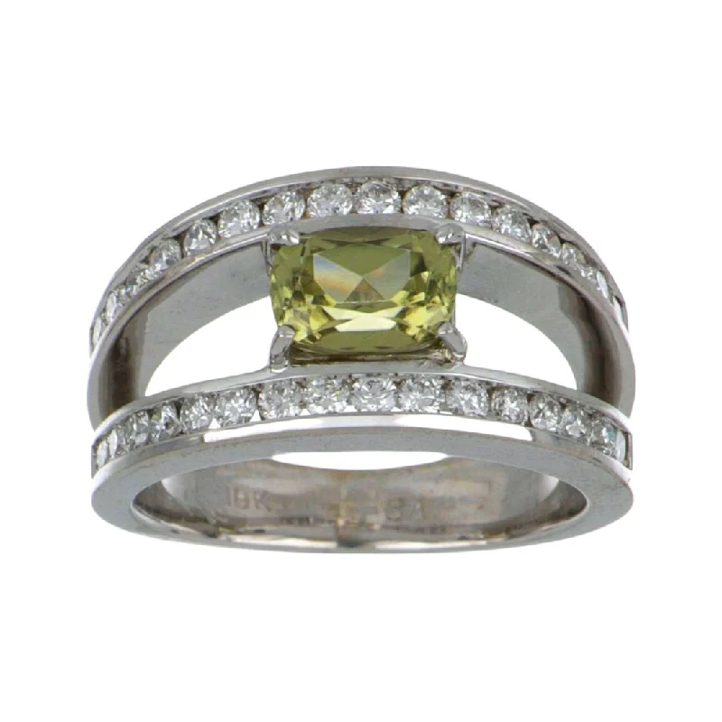 Csarite Ring (Csarite 1.07 cts. White Diamond 0.70 cts.)