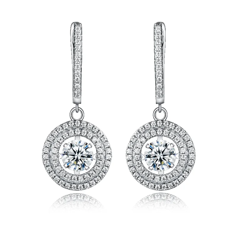 Dazzling CZ Dangle Earrings