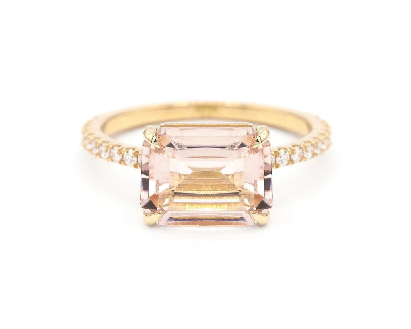 East-West Morganite Ring