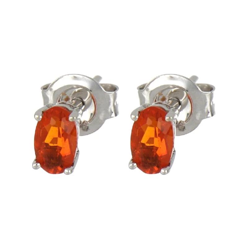 Fire Opal Earrings (Fire Opal 0.60 cts)