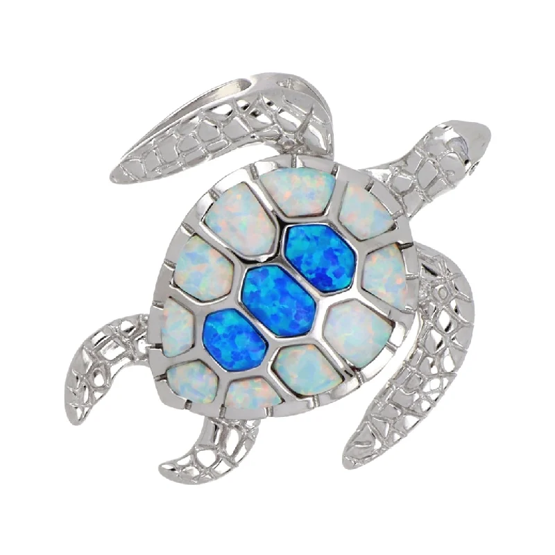 Inlay Opal Turtle Pendant