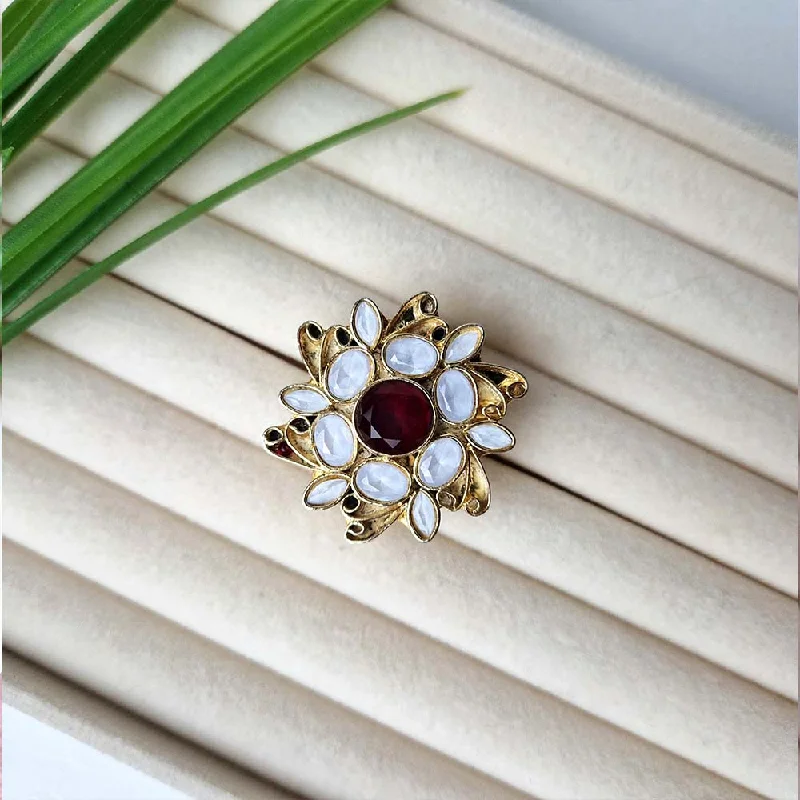 Kundan Ring (Ruby)