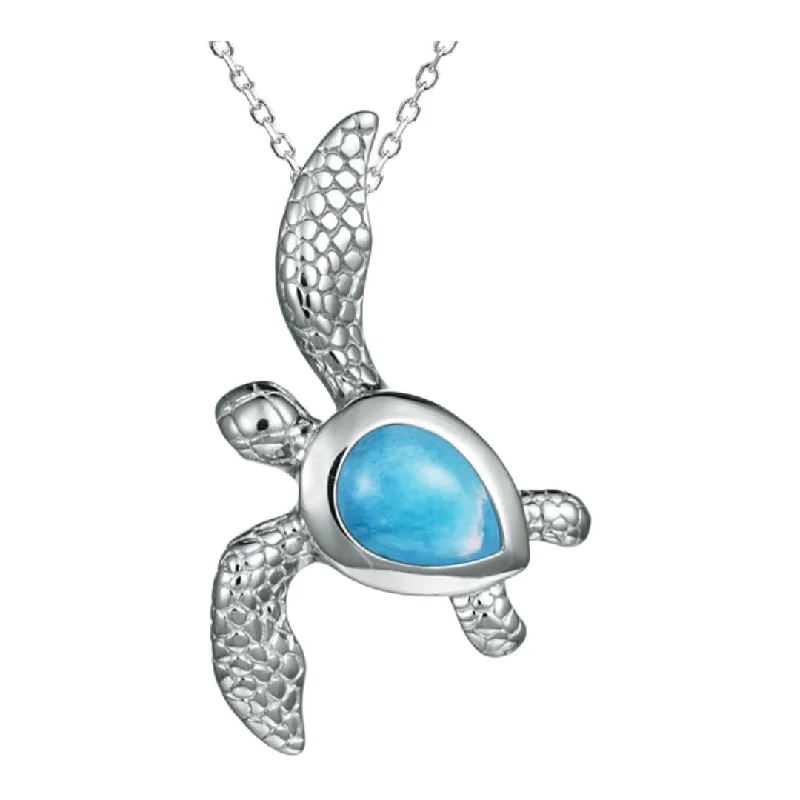 Larimar Turtle Pendant