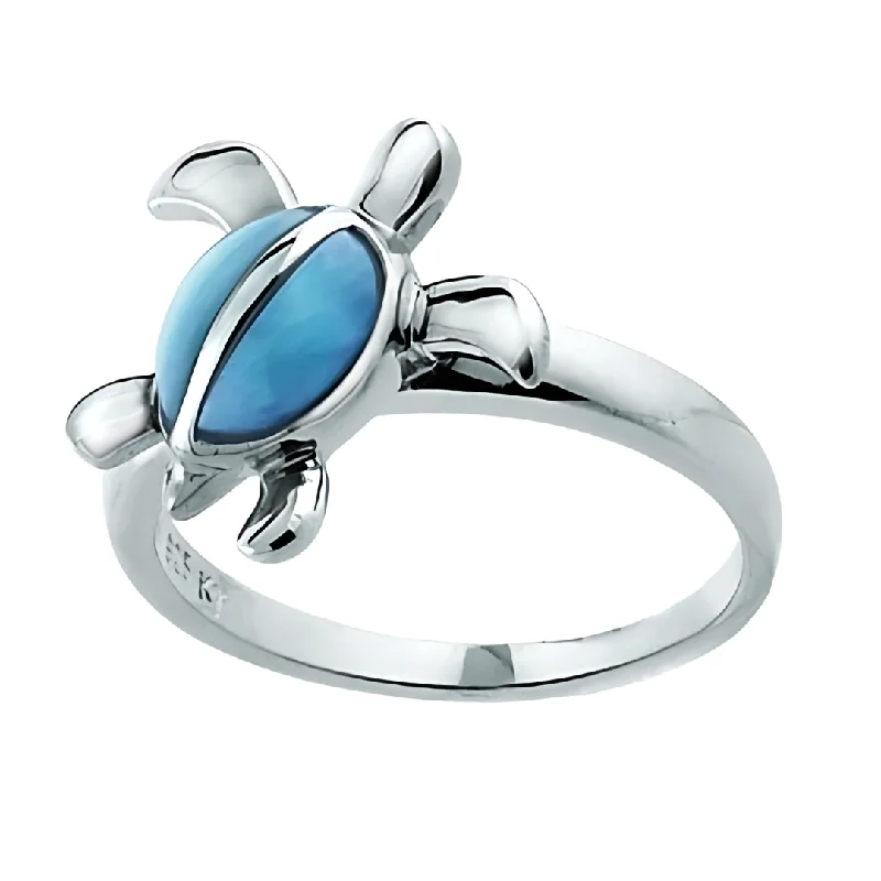 Larimar Turtle Ring