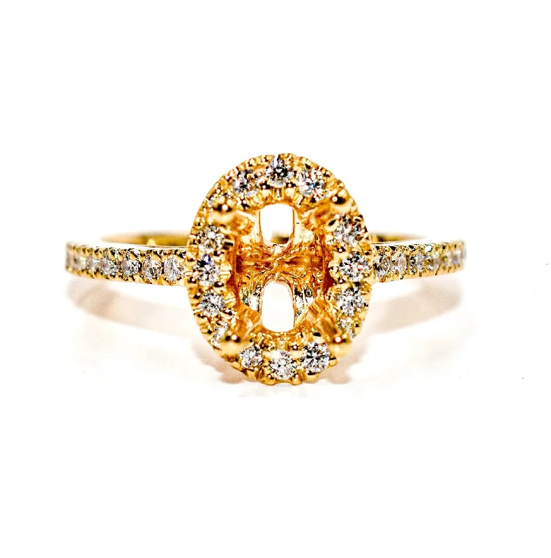 Oval Halo Engagement Ring