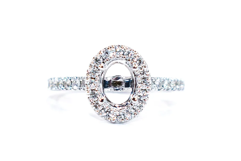 Oval Halo Engagement Ring