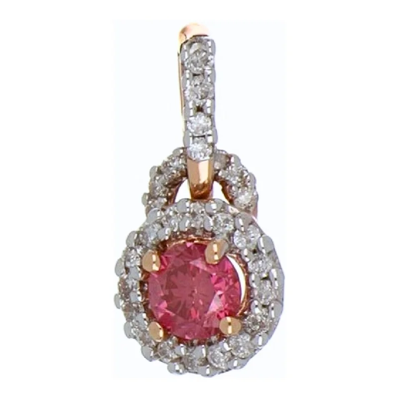 Purple Diamond Pendant (Purple Diamond 0.2 cts. White Diamond 0.1 cts.)