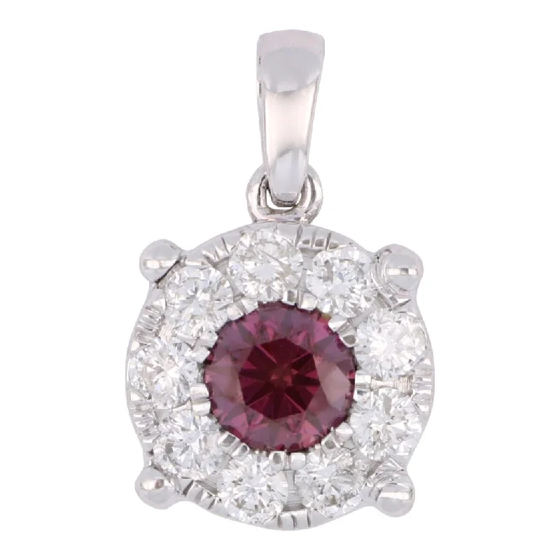 Purple Diamond Pendant (Purple Diamond 0.39 cts. White Diamond 0.39 cts.)