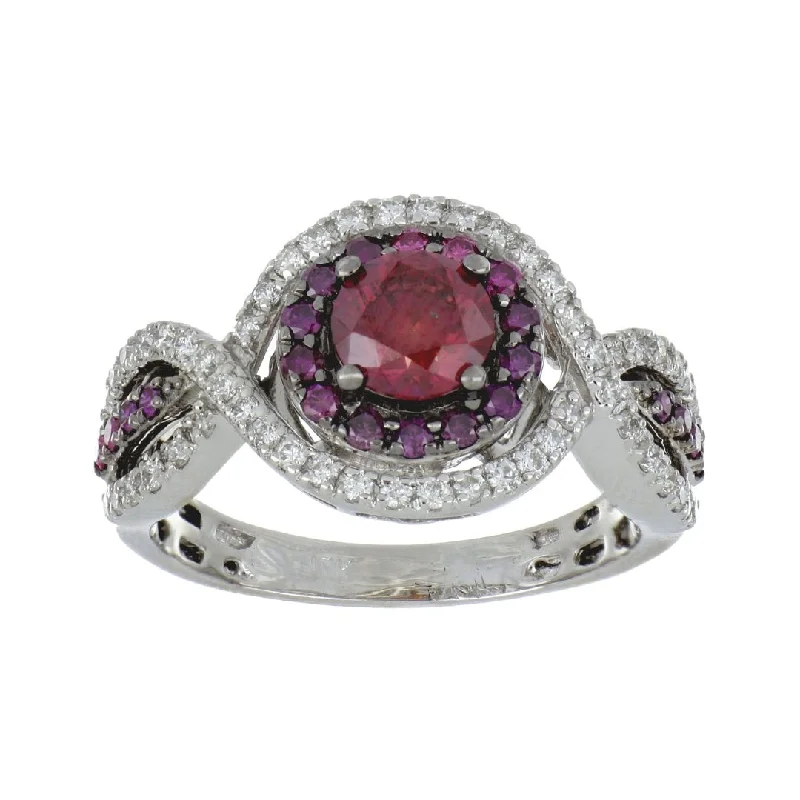 Purple Diamond Ring (Purple Diamond 1.09 cts. White Diamond 0.35 cts.)