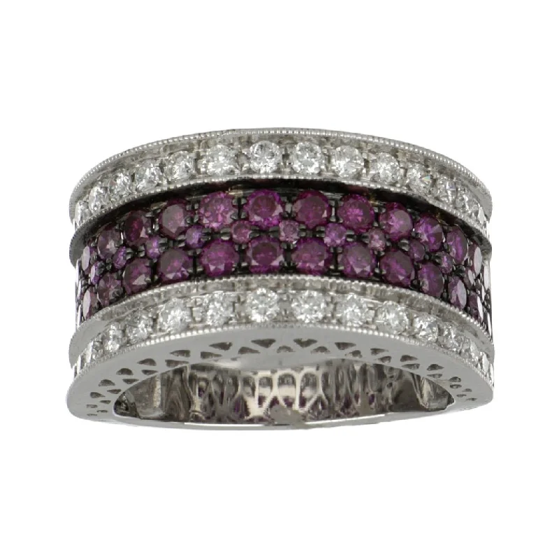 Purple Diamond Ring (Purple Diamond 1.33 cts. White Diamond 0.75 cts.)