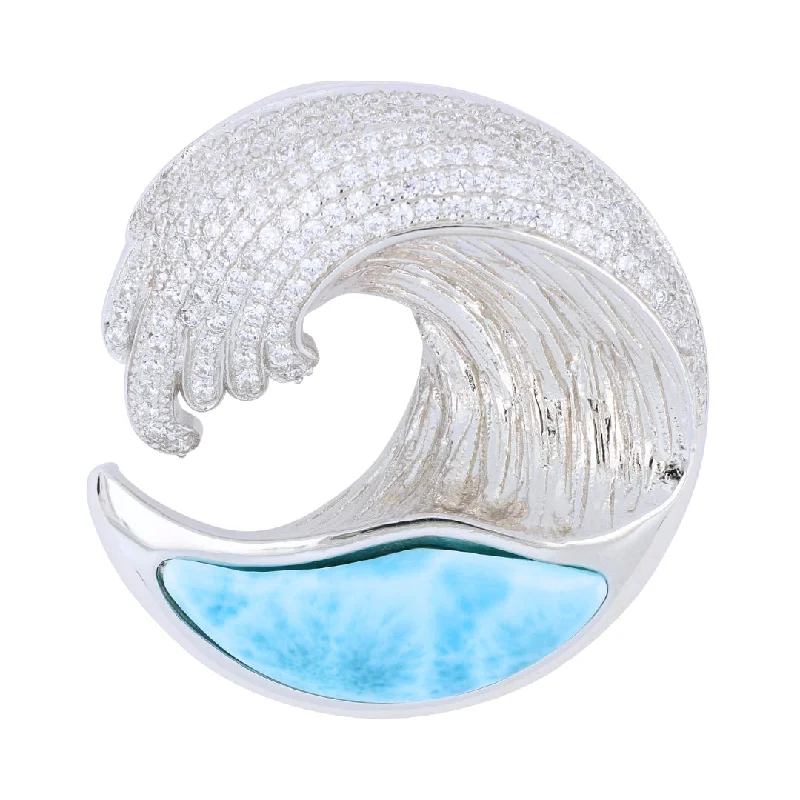 Larimar Wave Pendant