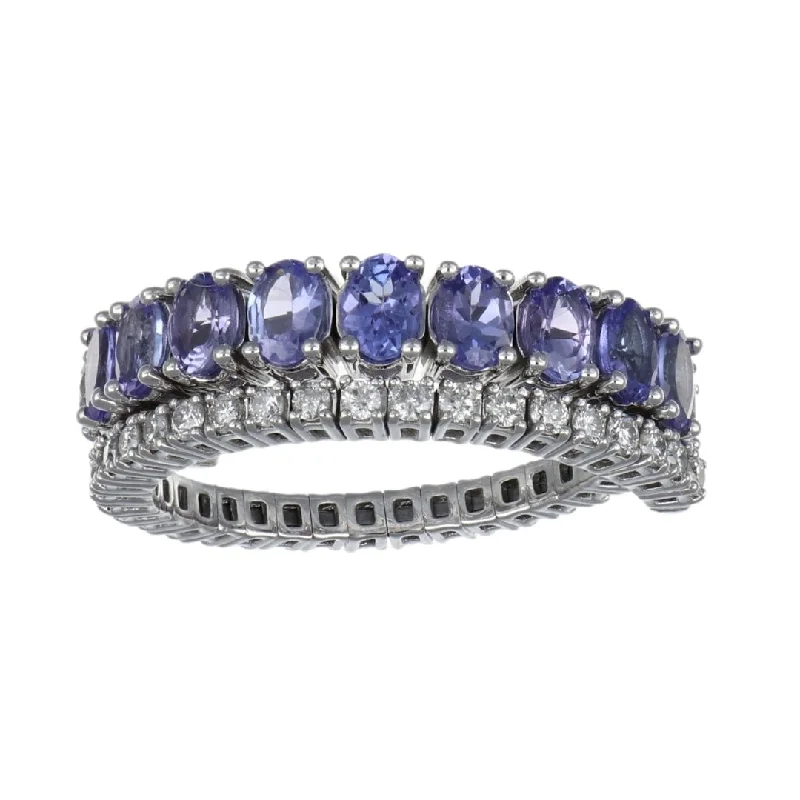 Tanzanite Ring (Tanzanite 1.63 cts. White Diamond 0.75 cts.