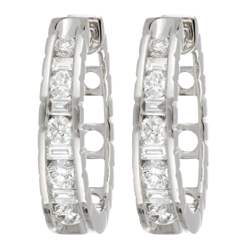 White Diamond Earrings (White Diamond 0.75 cts. White Diamond 0.31 cts.)