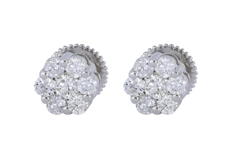 White Diamond Earrings (White Diamond 1.04 cts.)