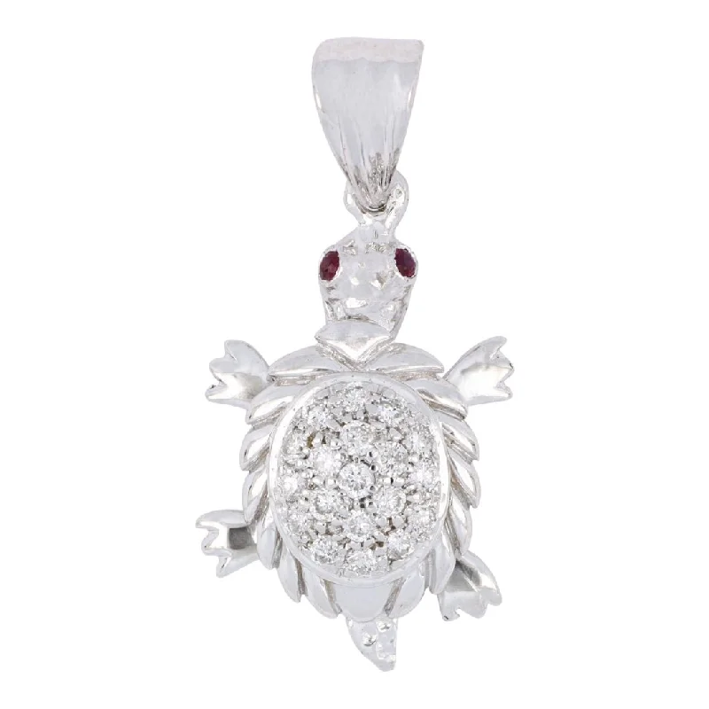 White Diamond Pendant (White Diamond 0.17 cts. Ruby 0.03 cts.)