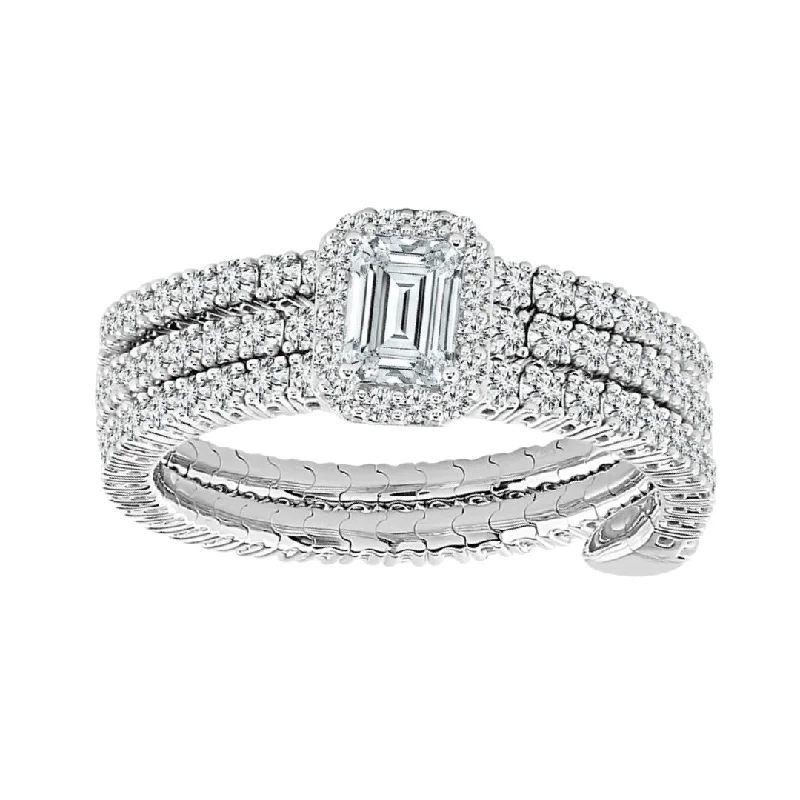 White Diamond Ring (White Diamond 0.5 cts. Round White Diamond 1.02 cts.)