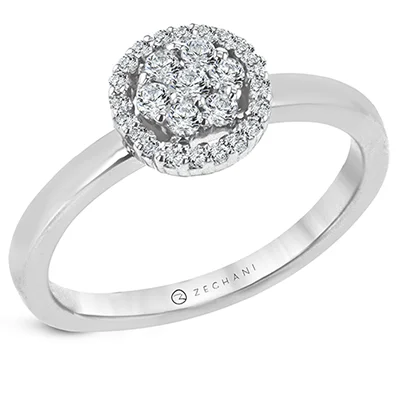 14k White Gold .35ct Diamond Engagement Ring