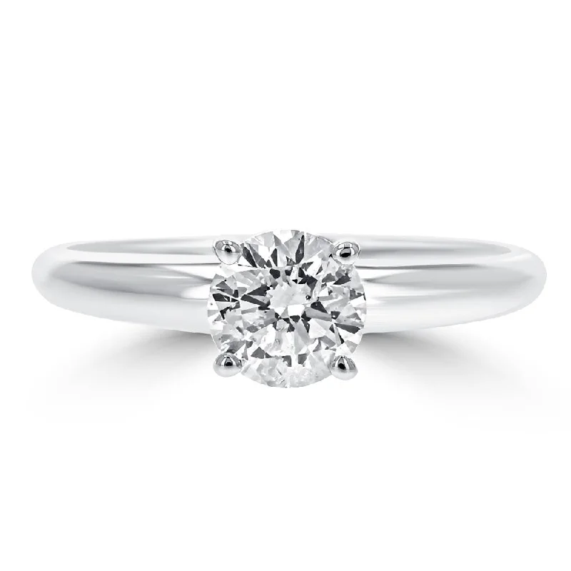 14KT WHITE GOLD 3/4 CT ROUND DIAMOND SOLITAIRE RING