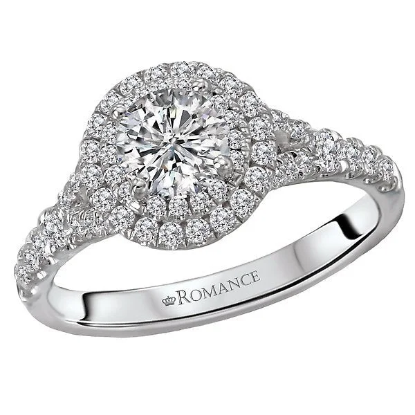 14KT WHITE GOLD 1.25 CTW DIAMOND DOUBLE HALO RING