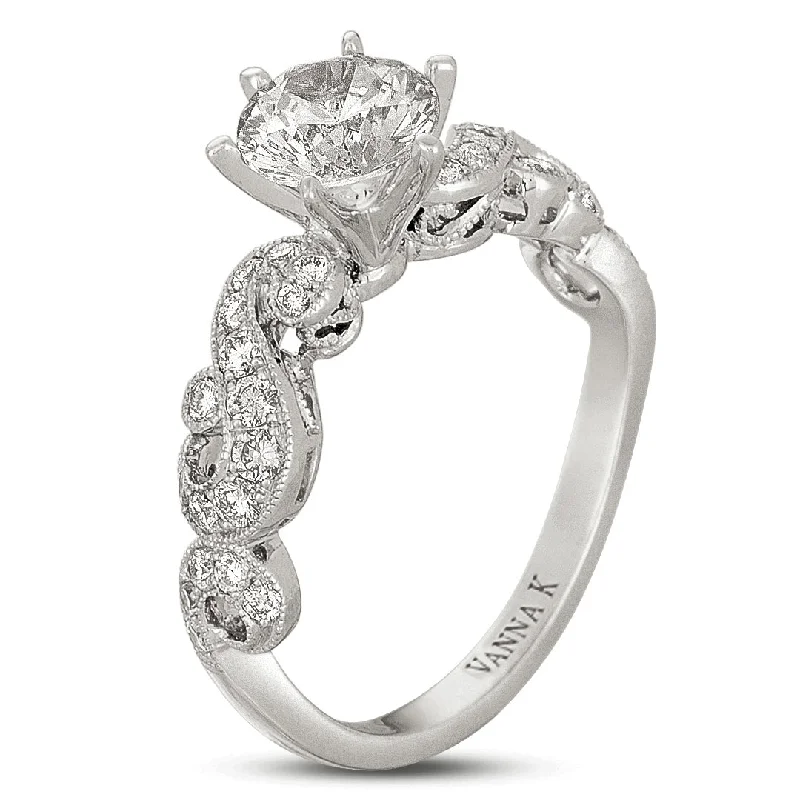 18K White Gold Diamond Engagement Ring