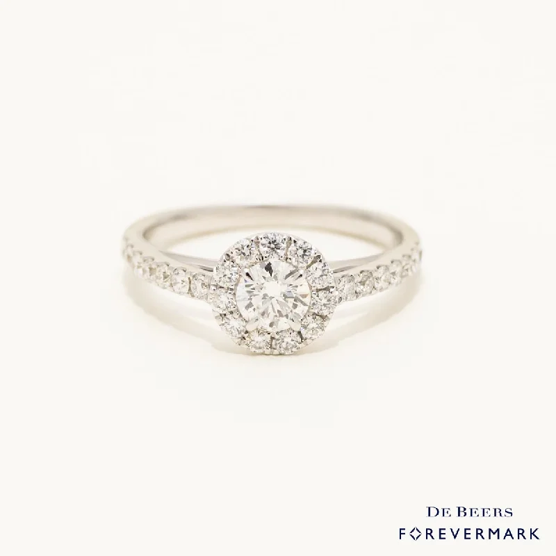 Forevermark Center of my Universe Diamond Halo Engagement Ring in 18kt White Gold (7/8ct tw)