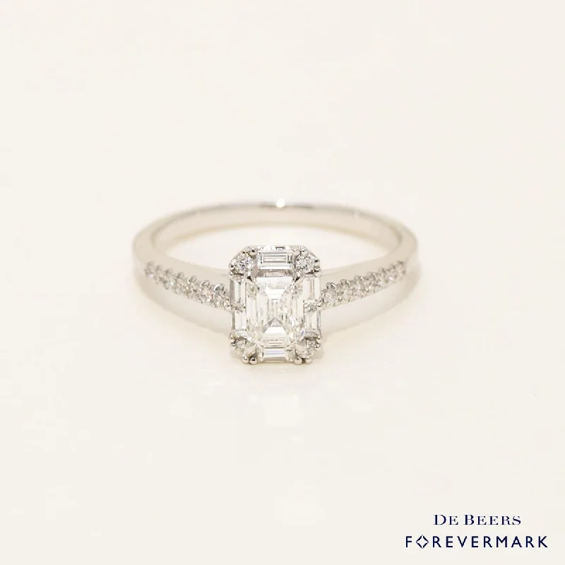 Forevermark Emerald Cut Diamond Engagement Ring in 14kt White Gold (3/4ct tw)