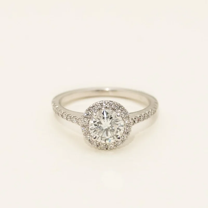 Diamond Halo Engagement Ring in 14kt White Gold (1 1/5ct tw)