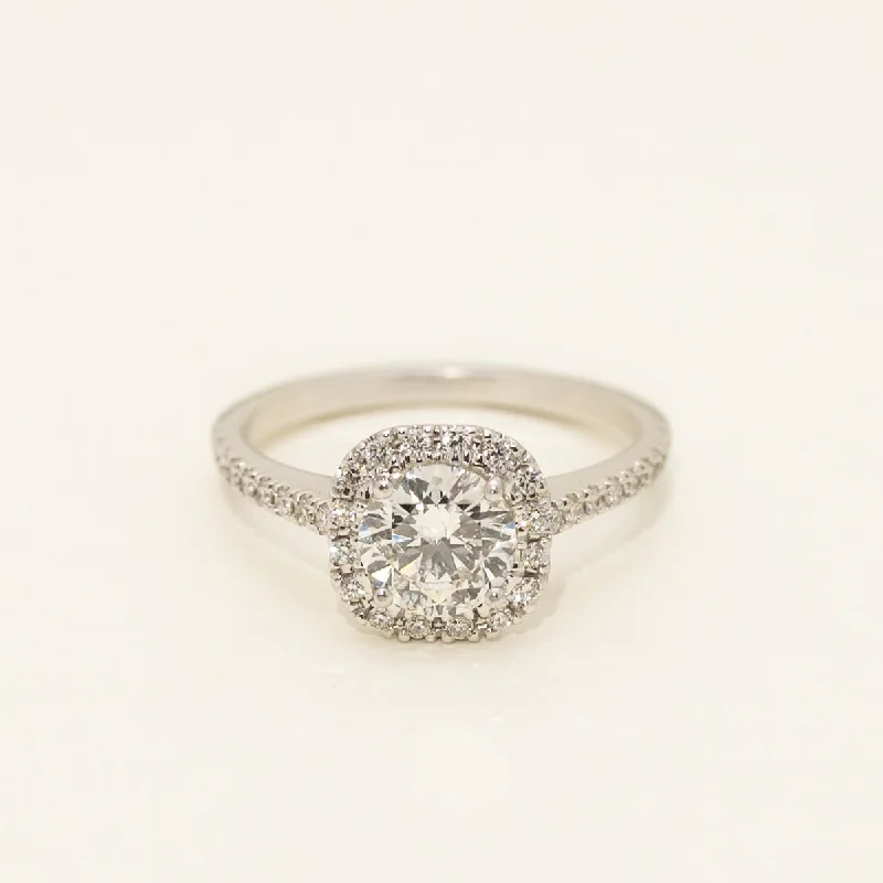 Diamond Halo Engagement Ring in 14kt White Gold (1 1/5ct tw)