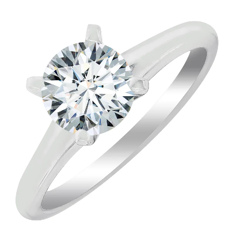 Diamond Solitaire Ring in 14kt White Gold (2ct)