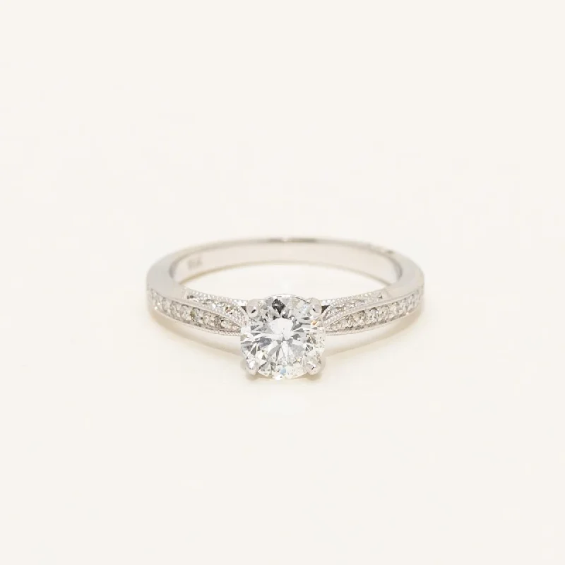 Estate Diamond Engagement Ring in 14kt White Gold (1ct tw)