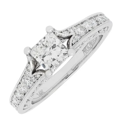 Princess Cut Diamond Engagement Ring in 14kt White Gold (1 1/5ct tw)