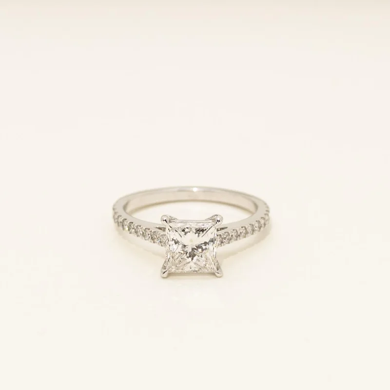 Princess Cut Diamond Engagement Ring in 18kt White Gold (1 3/4ct tw)