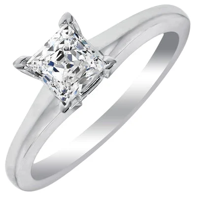 Princess Cut Diamond Solitaire Engagement Ring in 14kt White Gold (3/4ct)