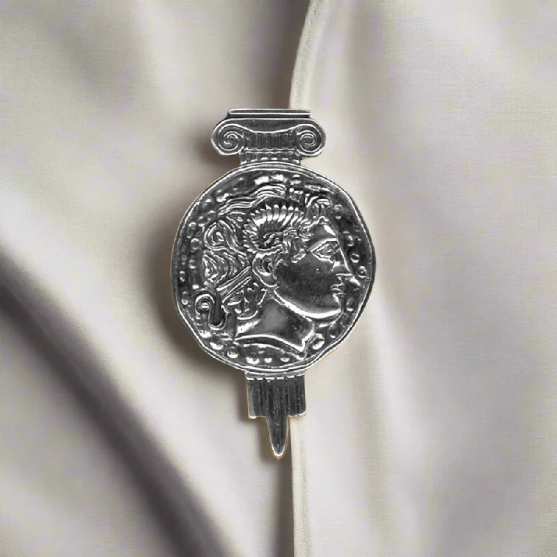 Alexander the Great Brooch in Sterling Silver (K-83)