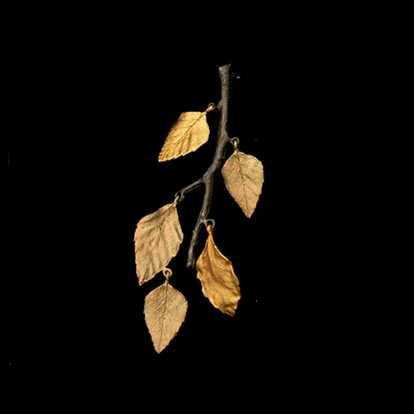 Autumn Birch Leaf Brooch