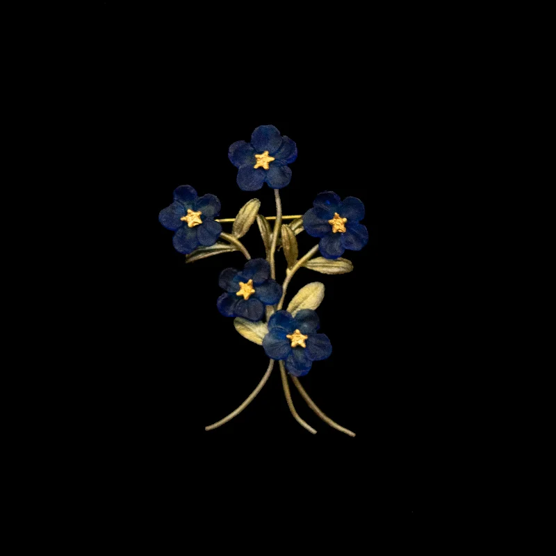 Blue Violet Brooch