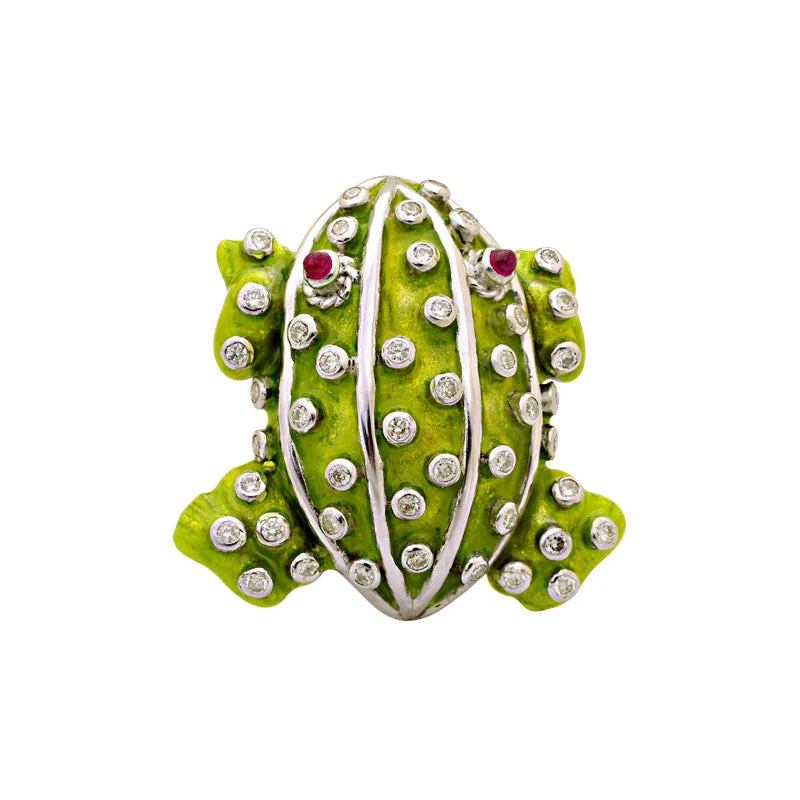 Brooch-Ruby and Diamond (Enamel)