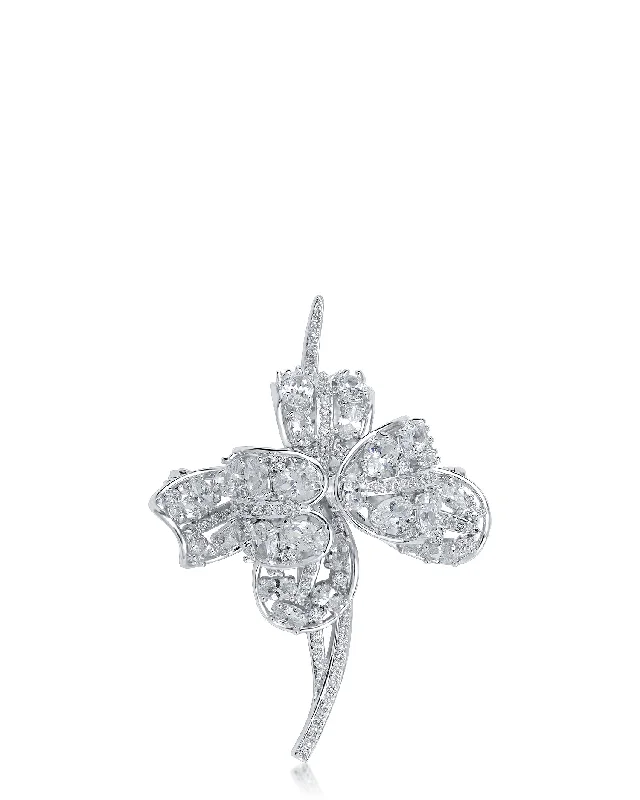 CZ Flower brooch