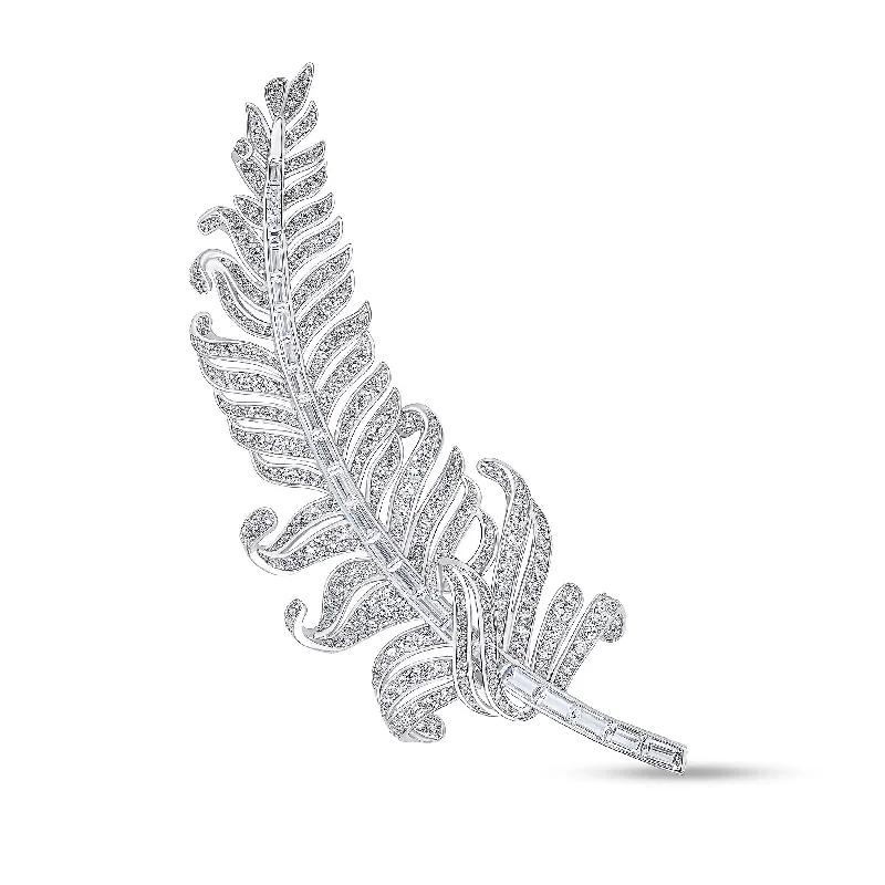 Deco Feather Brooch